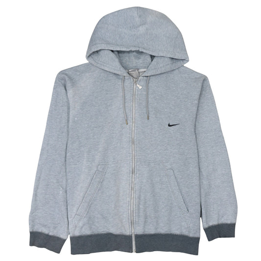 Nike Men's Grey Full Zip Hoodie L Sportswear Sweatshirt