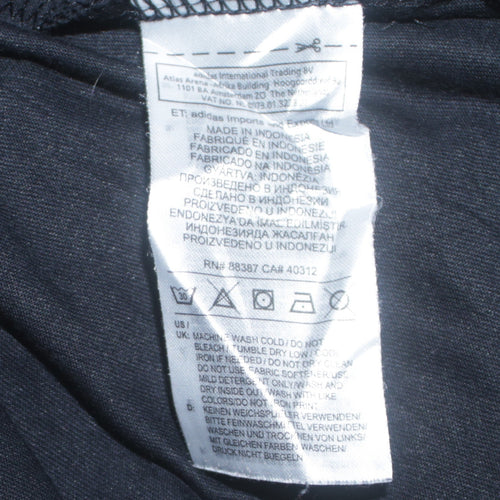 Adidas Men's Black Long Sleeve Crew Neck Casual Top Size S