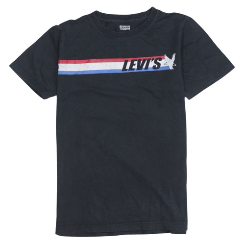 Levi's Boys Black 12-13 Years Logo Graphic Cotton T-Shirt