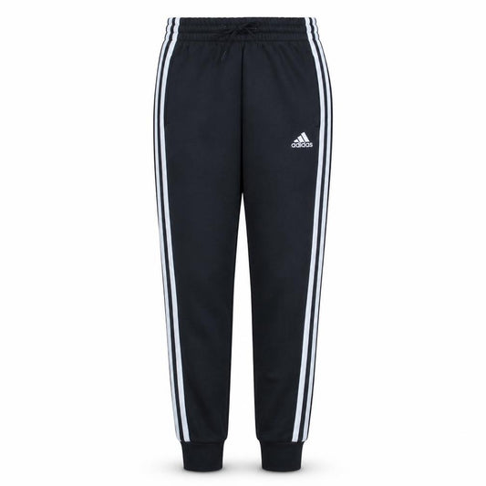 Front view of Adidas women’s black xs jogger sweatpants with side stripes
