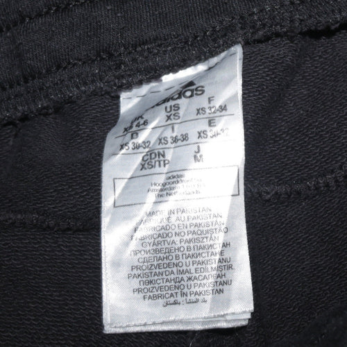 Adidas Womens Black XS Jogger Sweatpants with Side Stripes