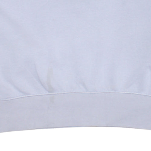 Nike Women's White Cropped Pullover Sweatshirt Size M Cotton Blend