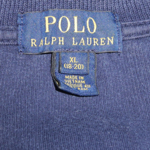Polo Ralph Lauren Men's Blue Cotton 1/4 Zip Jumper XL