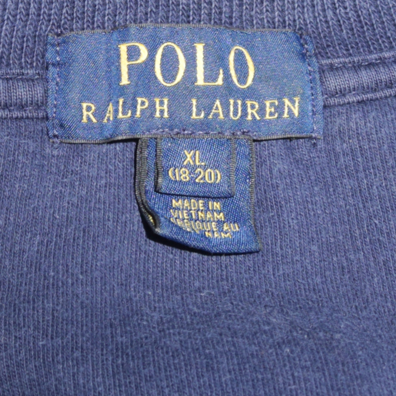Polo Ralph Lauren Men's Blue Cotton 1/4 Zip Jumper XL