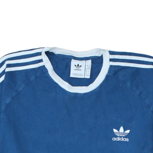 Adidas Men's Blue Short Sleeve Crew Neck XL Retro Sports T-Shirt