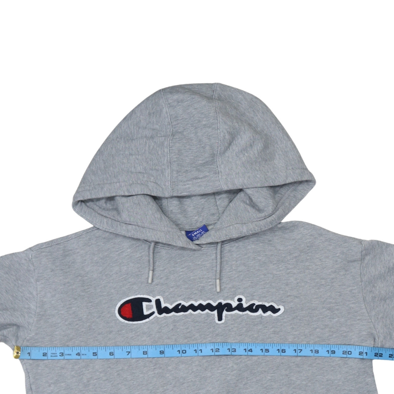 Champion Womens Grey Small Cropped Pullover Hoodie Sweatshirt