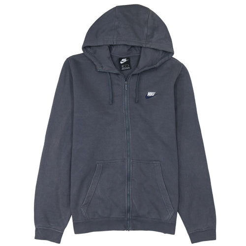 Nike Men's Grey Full Zip Hoodie M Regular Fit Sportswear