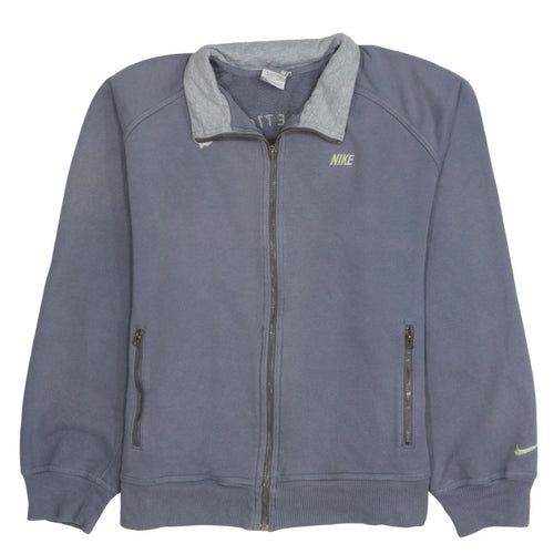 Nike Men's Blue M Track Jacket Full Zip Fleece Activewear