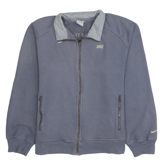 Nike Men's Blue M Track Jacket Full Zip Fleece Activewear