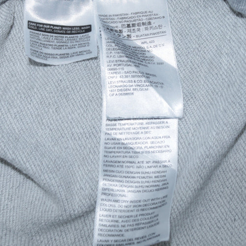Levi's Men's Grey Pullover Hoodie Small Logo Fleece Sweatshirt