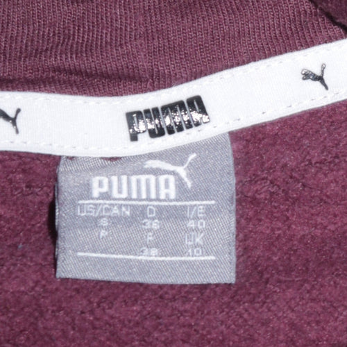 Puma Womens Brown Pullover Hoodie Size 12 Regular Fit Logo Sweatshirt