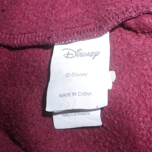Disney Women Burgundy Polka Dot Minnie Mouse Pullover Sweatshirt Size L