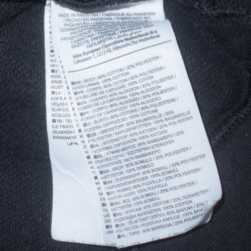 Nike Men's Black Pullover Hoodie L Regular Fit Fleece Sweatshirt