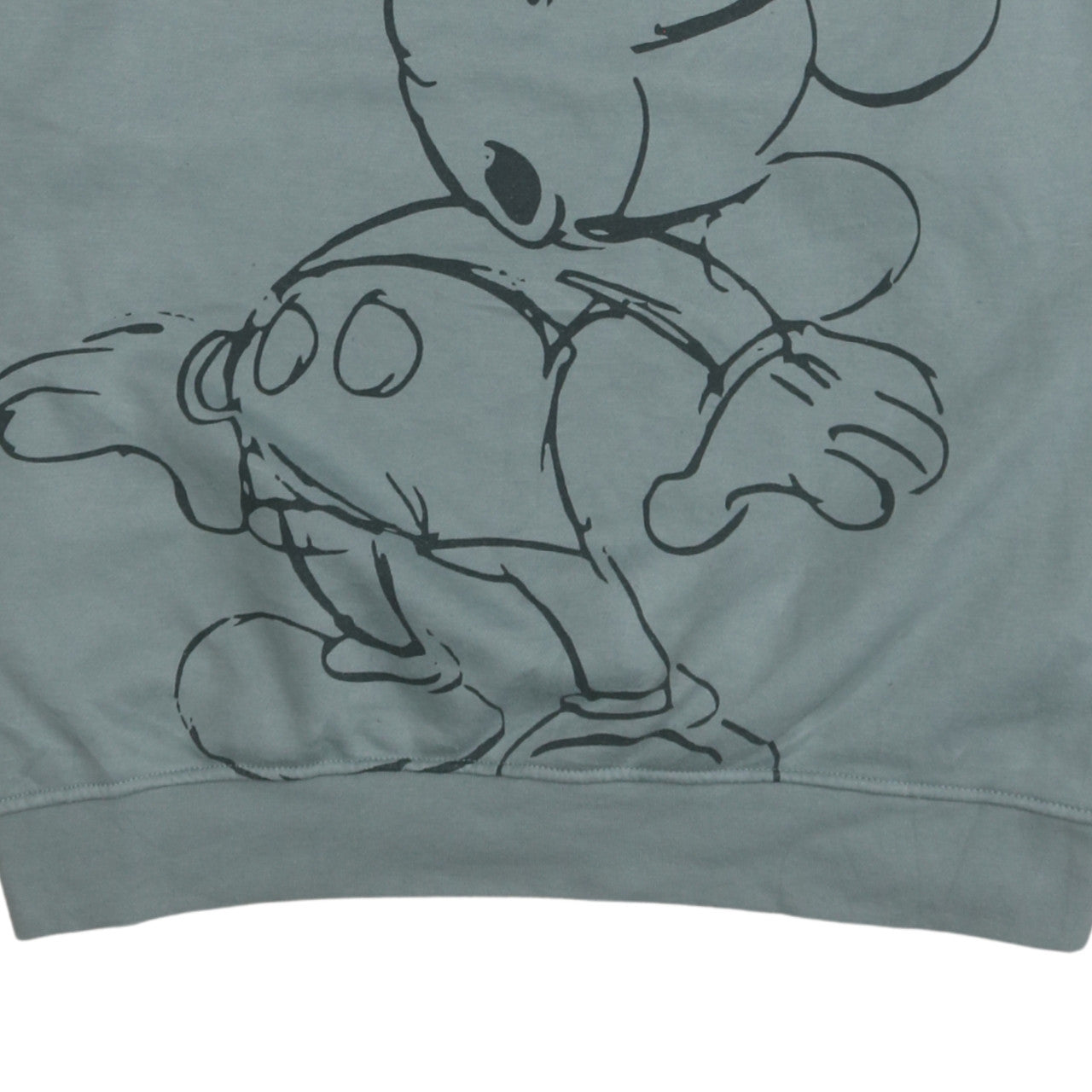 Disney Womens Green Mickey Mouse Pullover Sweatshirt Size L 14/16