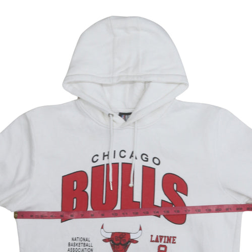 NBA Men’s White Chicago Bulls Hoodie Lavine 8 Logo Size L Pullover