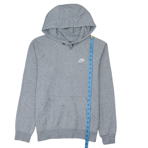 Nike Men's Grey Pullover Hoodie Small Logo Regular Fit