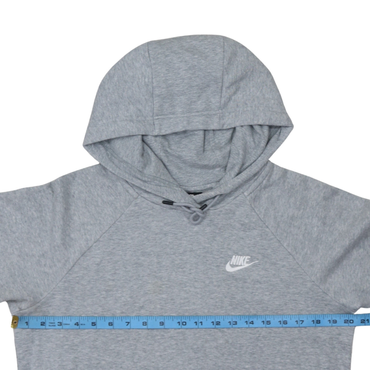 Nike Men's Grey Pullover Hoodie Small Logo Regular Fit