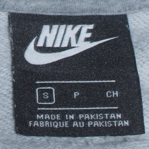 Nike Men's Grey Pullover Hoodie Small Logo Regular Fit