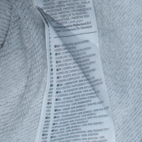 Nike Men's Grey Pullover Hoodie Small Logo Regular Fit