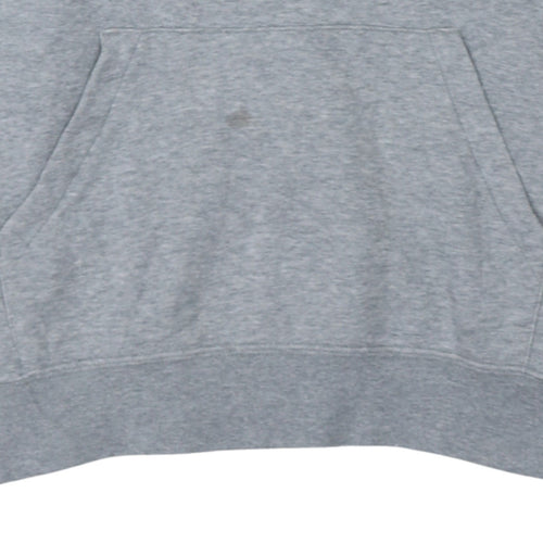 Nike Men's Grey Pullover Hoodie Small Logo Regular Fit