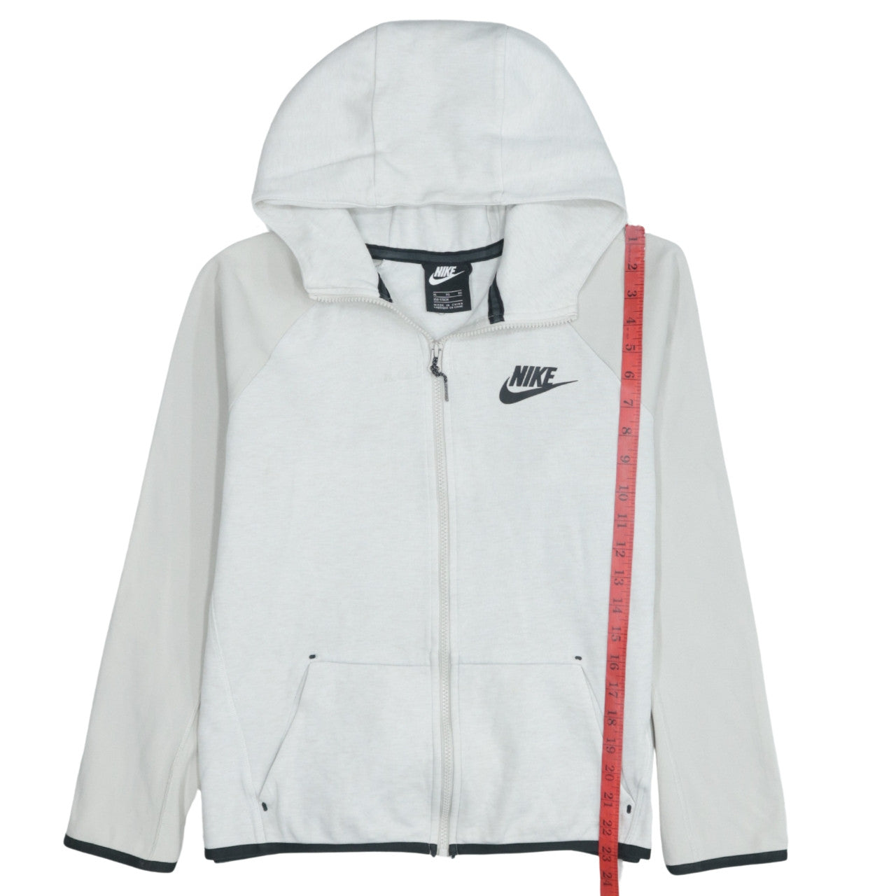 Nike Boys Grey Full Zip Hoodie XL Lightweight Sportswear