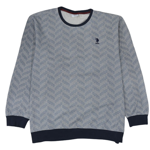 U.S. Polo Assn. Men's Blue 4XL Crew Neck Pullover Sweatshirt
