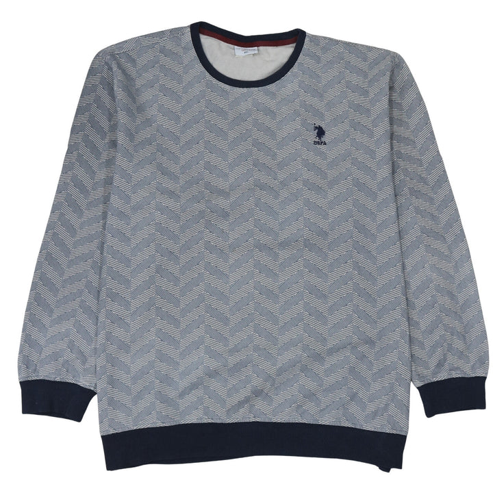 U.S. Polo Assn. Men's Blue 4XL Crew Neck Pullover Sweatshirt