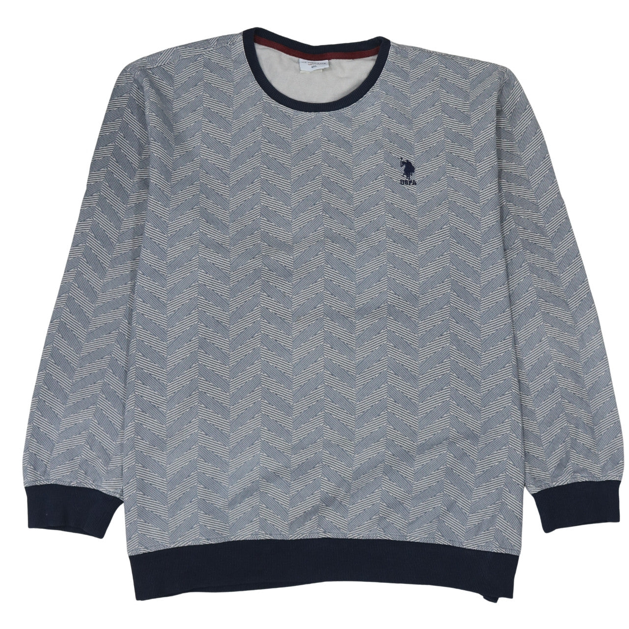 U.S. Polo Assn. Men's Blue 4XL Crew Neck Pullover Sweatshirt