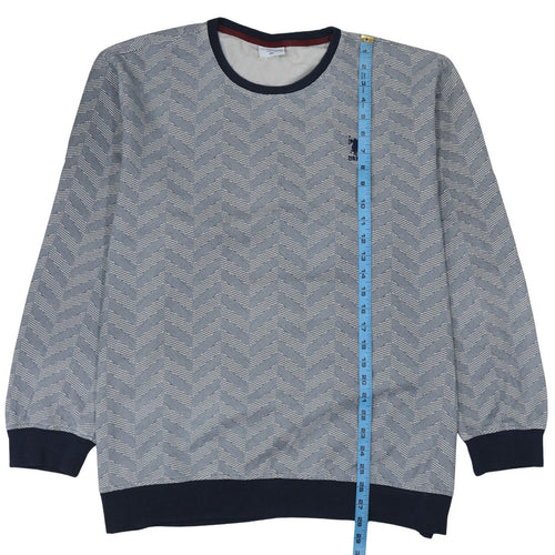 U.S. Polo Assn. Men's Blue 4XL Crew Neck Pullover Sweatshirt
