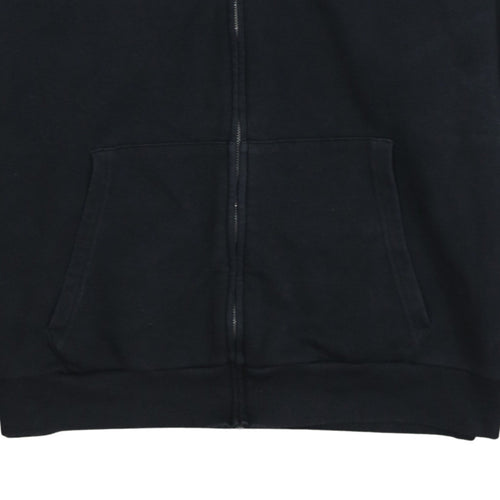 Reebok Womens Black XL Full Zip Hoodie Sweatshirt with Logo