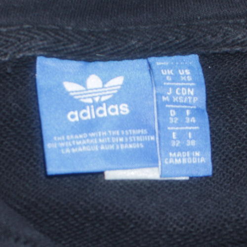 Adidas Women’s Black XS Pullover Hoodie with Logo and Pocket