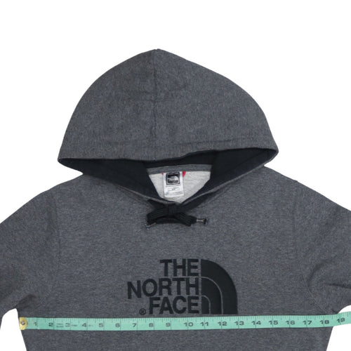 The North Face Womens Grey Pullover Hoodie Medium Cotton Blend