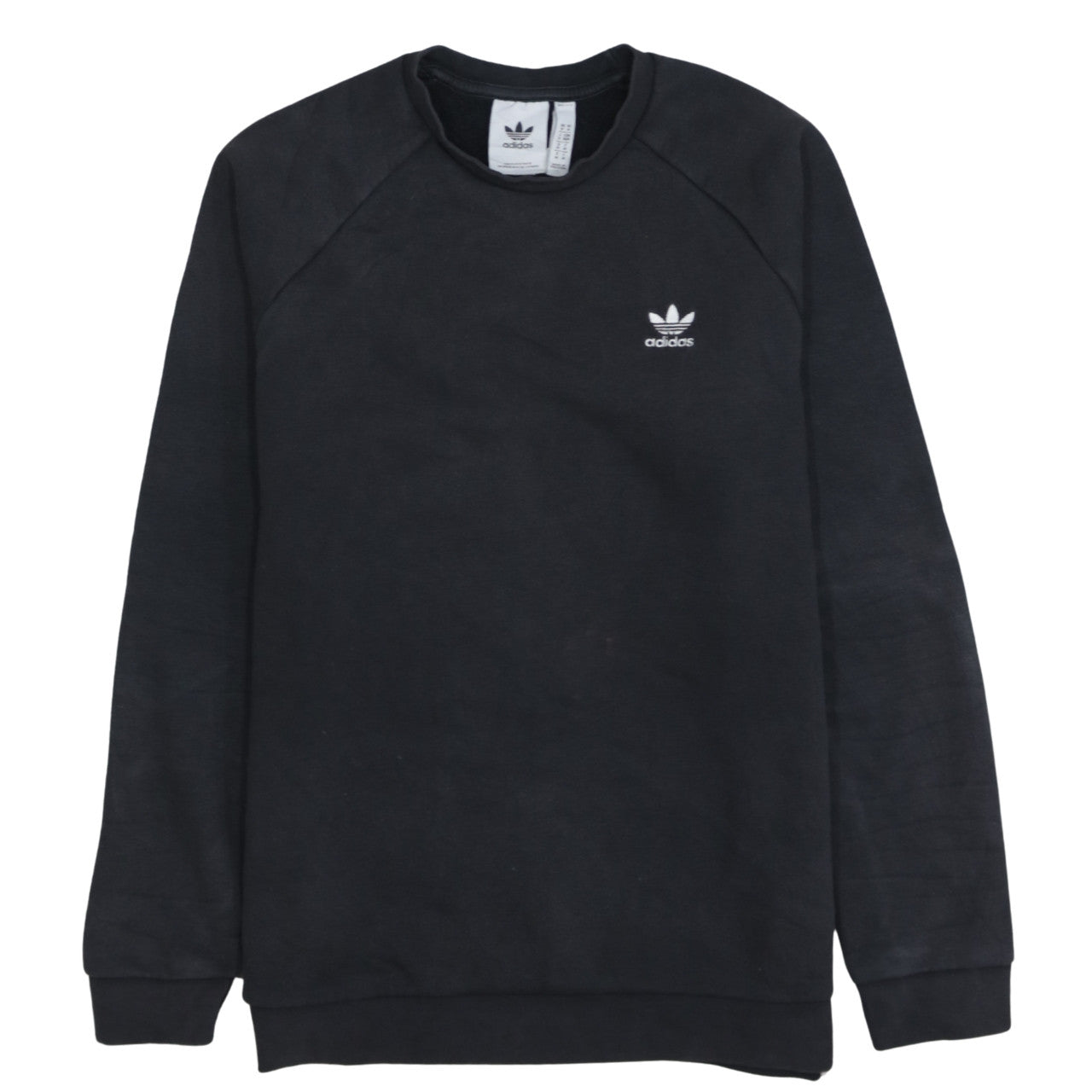 Adidas Mens Black Crew Neck Pullover Sweatshirt Size M