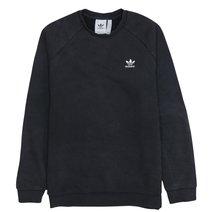 Adidas Mens Black Crew Neck Pullover Sweatshirt Size M