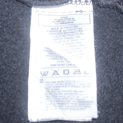 Adidas Mens Black Crew Neck Pullover Sweatshirt Size M
