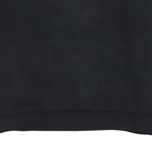 Adidas Mens Black Crew Neck Pullover Sweatshirt Size M