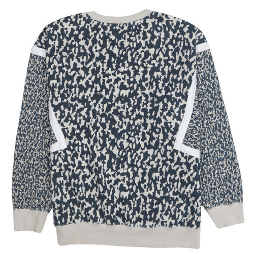 Adidas Originals Women's Blue Animal Print Sweatshirt Size 18 Crew Neck Casual