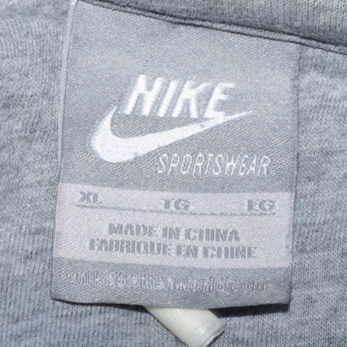 Nike Womens Blue Pullover Hoodie XL Cotton Blend Logo Front