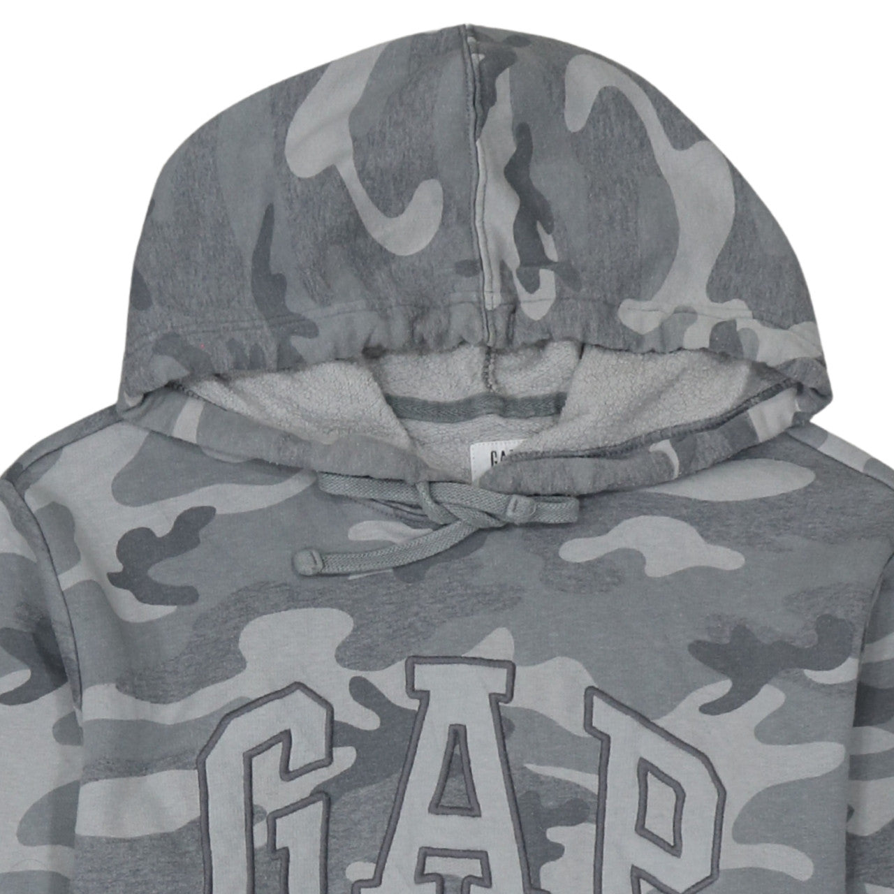 GAP Men's Grey Camouflage Pullover Hoodie Small Cotton Blend