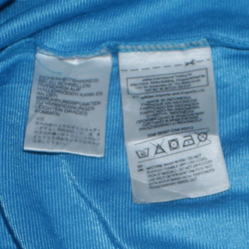 Adidas Men's Blue Track Jacket L Full Zip Colourblock Sportswear