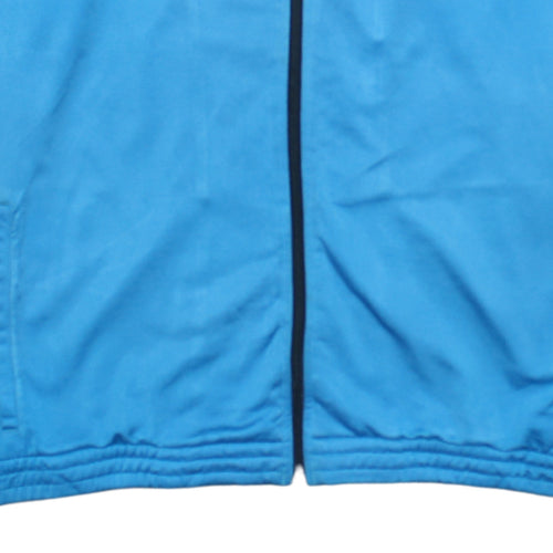 Adidas Men's Blue Track Jacket L Full Zip Colourblock Sportswear