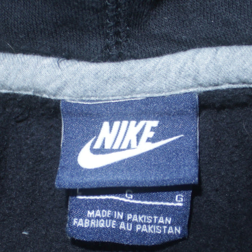 Nike Men's Black Full Zip Hoodie Large Sports Fleece Sweatshirt
