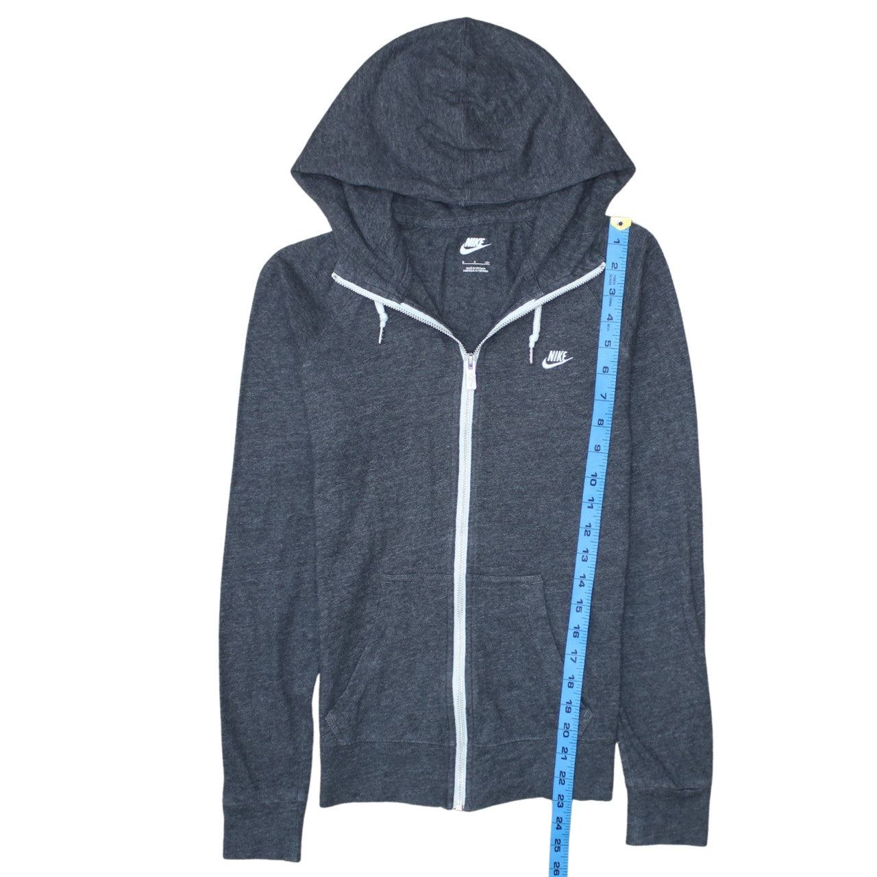 Nike Men's Grey Full Zip Hoodie Size S Lightweight Sportswear