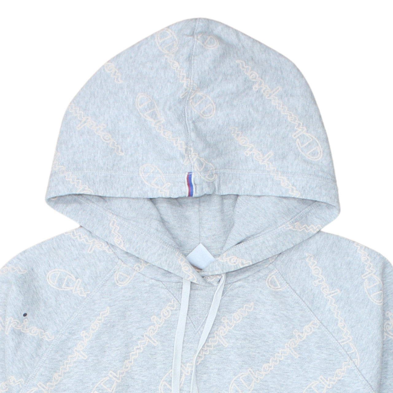 Champion Women Grey XL Pullover Hoodie with Logo Print