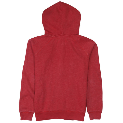 Jack Wills Womens Red Full Zip Hoodie Size 12 Cotton Blend Casual