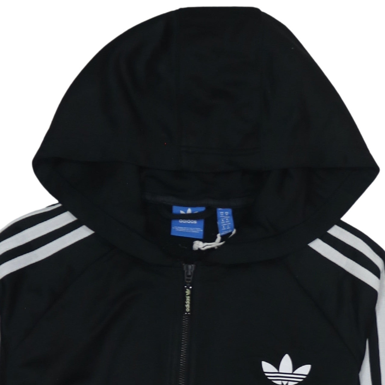 Adidas Womens Black Full Zip Hoodie Size 14 UK Tracksuit Top