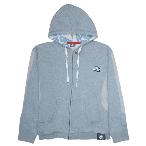 Nike Boys Grey Full Zip Hoodie Small Fleece Sportswear with Logo