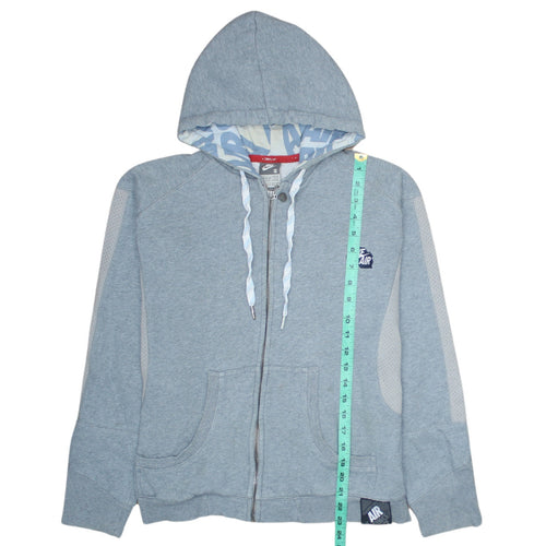 Nike Boys Grey Full Zip Hoodie Small Fleece Sportswear with Logo