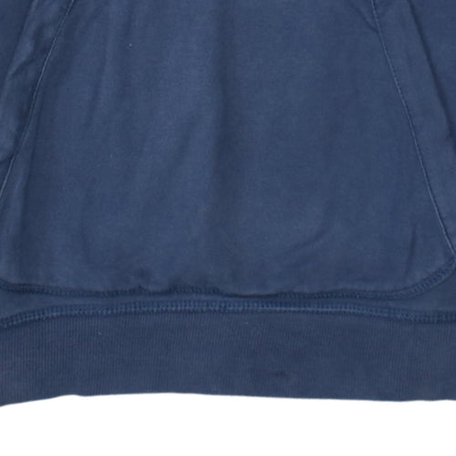 Hilfiger Denim Men's Blue Pullover Hoodie S 1985 Embroidered Logo