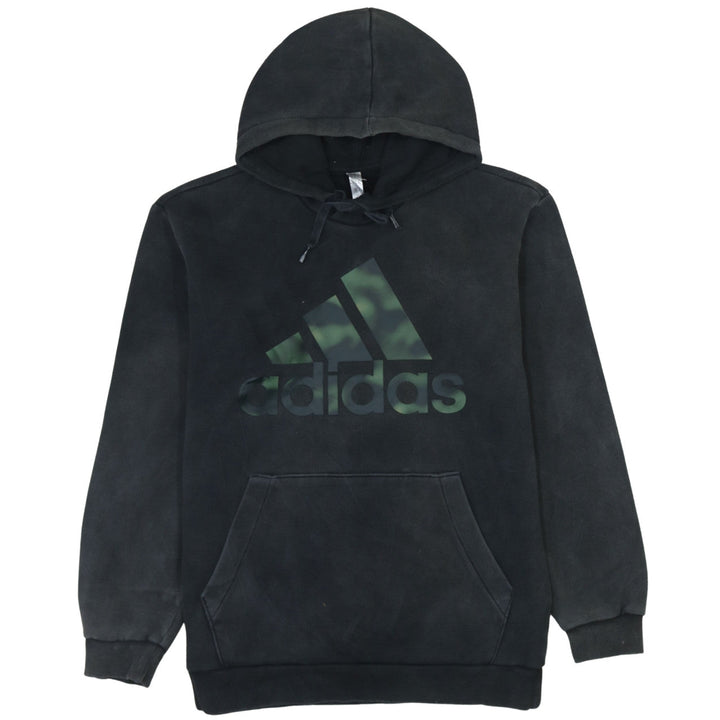 Adidas Men's Black Pullover Hoodie Small Logo Fleece Sportswear